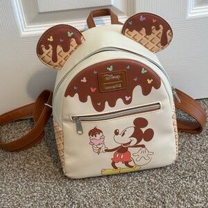 Loungefly Cream and Brown  Backpack